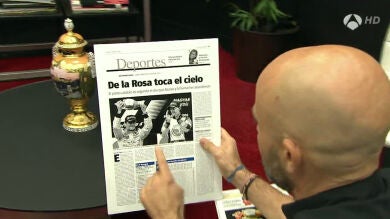 Alonso y Button felicitan a De la Rosa por su segundo puesto en Hungría 2006