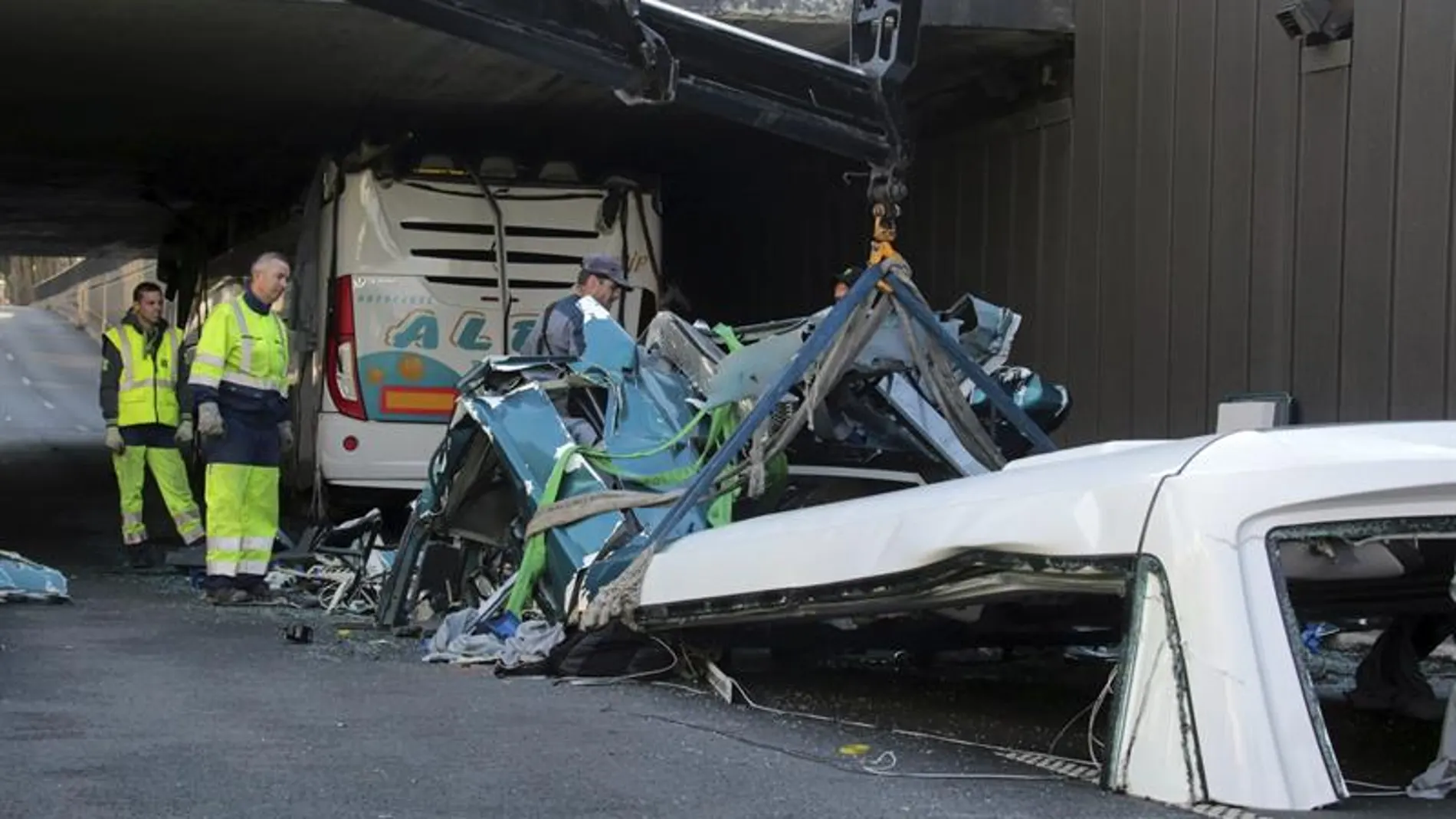Accidente de un autobús español en Francia Accidente de un autobús español en Francia