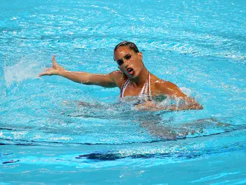 Ona Carbonell durante su ejercicio en Kazán Ona Carbonell durante su ejercicio en Kazán