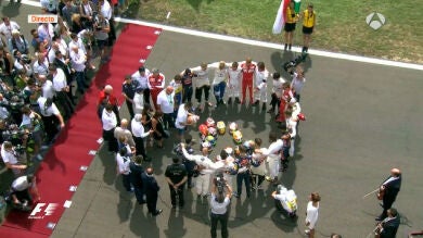 Emocionante minuto de silencio en homenaje a Jules Bianchi en Hungría