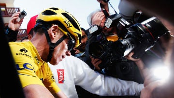 Chris Froome, tras la carrera de Alpe d'Huez