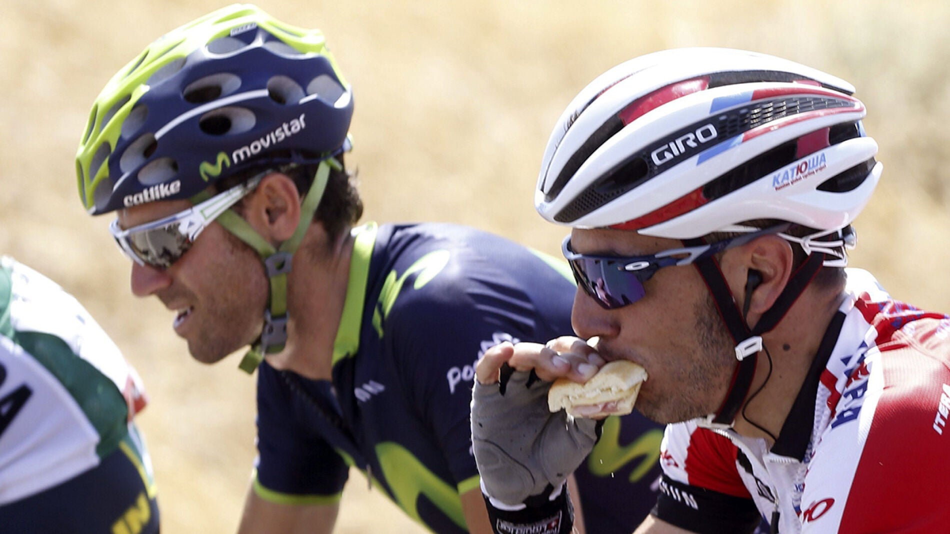 Alejandro Valverde y Purito Rodr&iacute;guez, durante una etapa