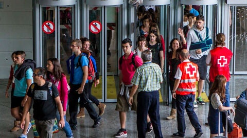 Pasajeros del autob&uacute;s llegan a Bilbao