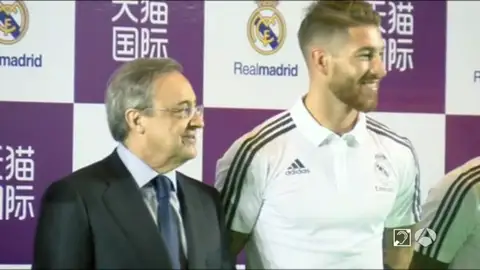 Sergio Ramos y Florentino Pérez se reencuentran en China Sergio Ramos y Florentino Pérez se reencuentran en China