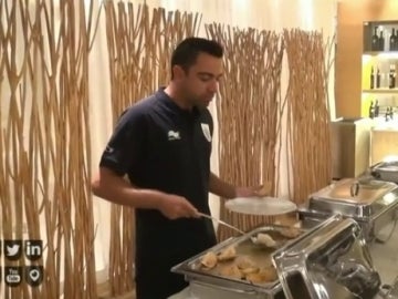 Xavi en la concentración del Al-Sadd Xavi en la concentración del Al-Sadd