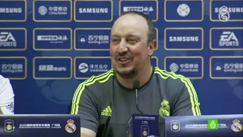 Rafa Benítez en sala de prensa Rafa Benítez en sala de prensa
