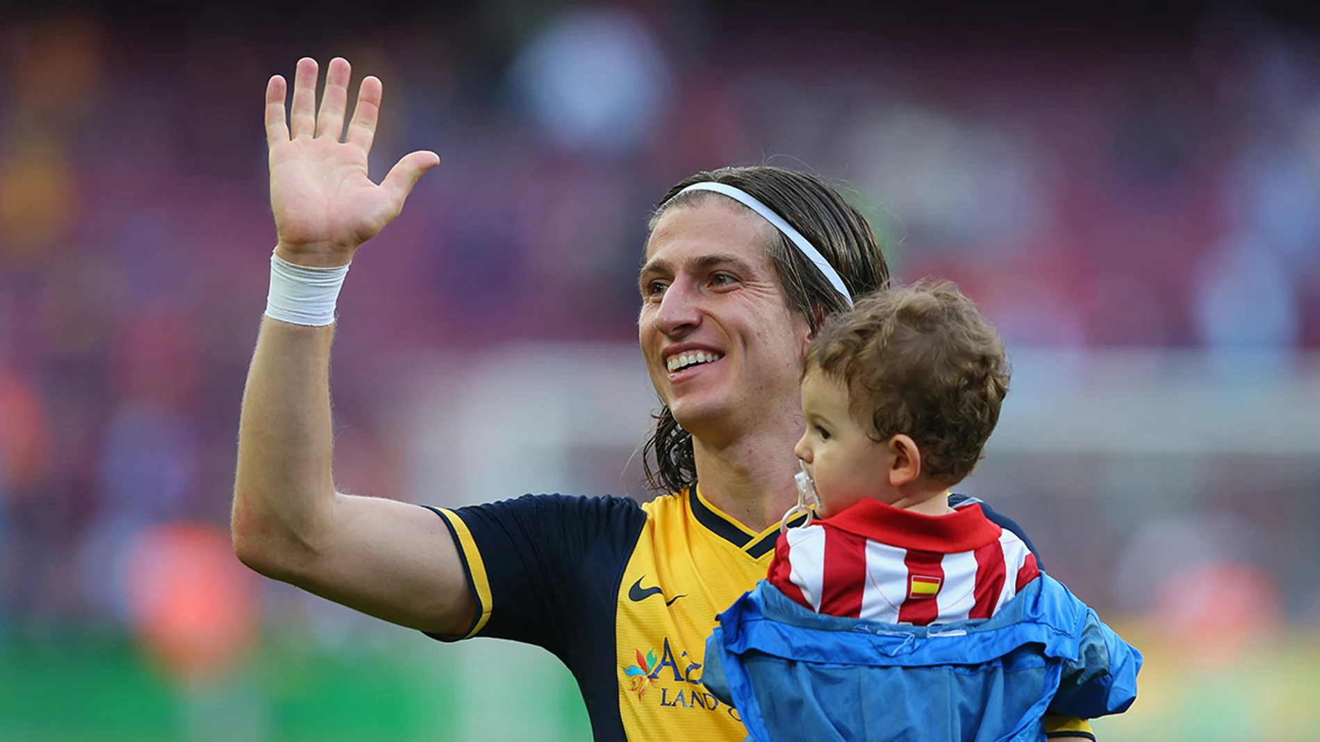 Filipe Luis, en su último partido como jugador del Atleti Filipe Luis, en su último partido como jugador del Atleti