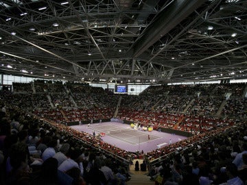 El Madrid Arena, durante un partido de tenis en 2006