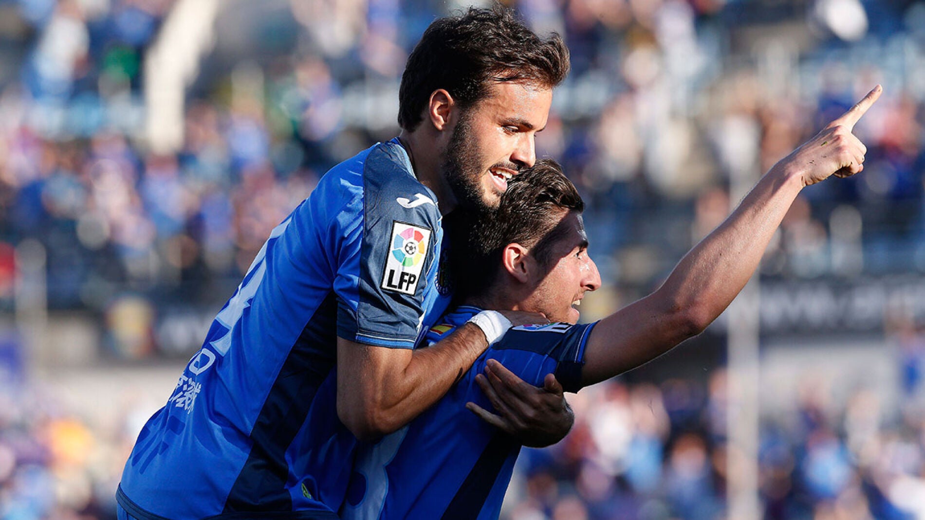 Pedro Le&oacute;n celebra un gol con el Getafe