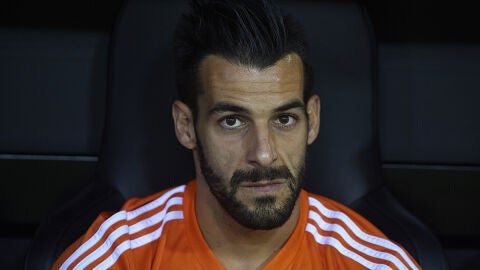 Negredo, durante un partido con el Valencia