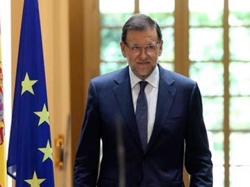 Mariano Rajoy, en su comparecencia en La Moncloa