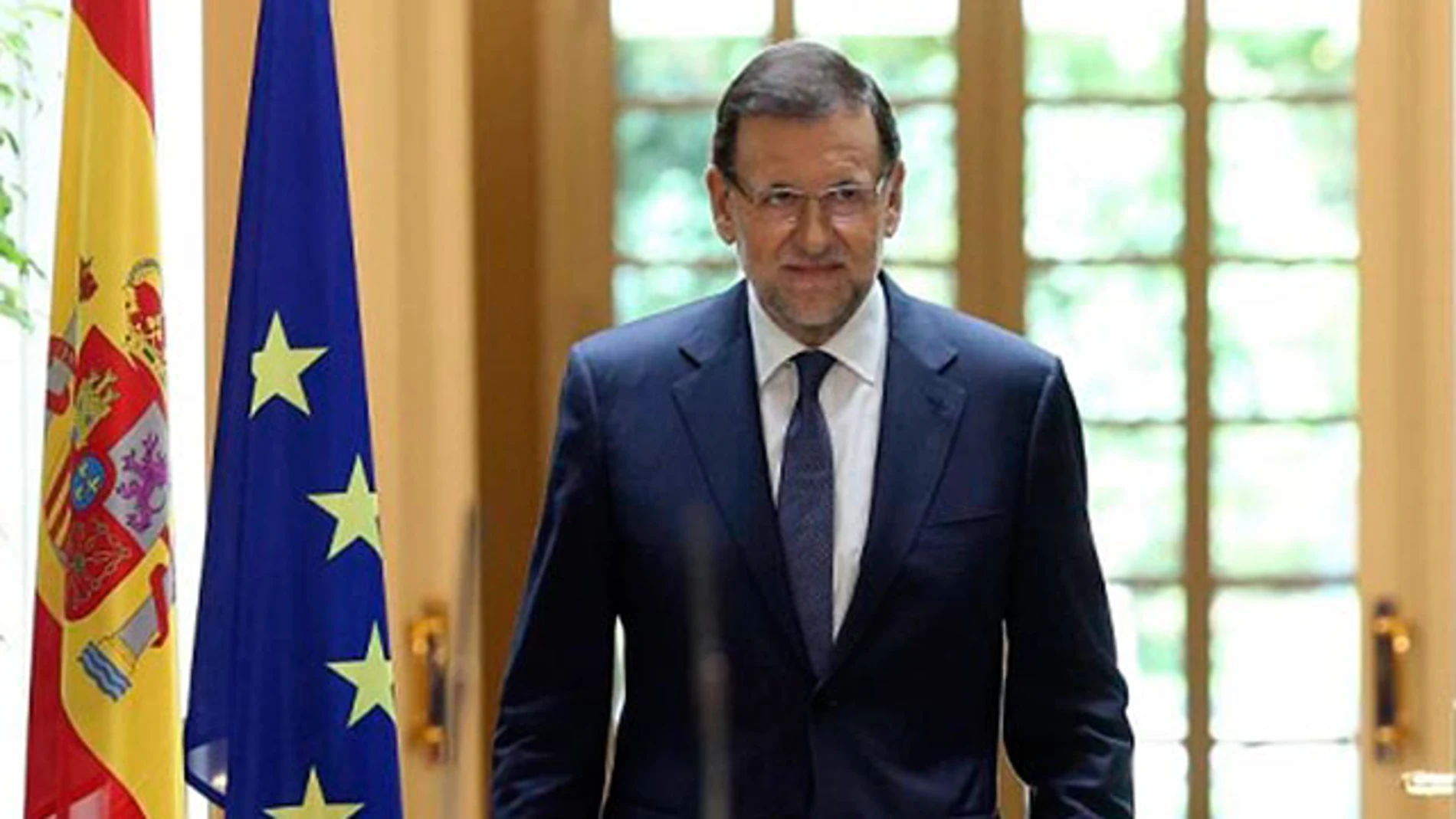 Mariano Rajoy, en su comparecencia en La Moncloa