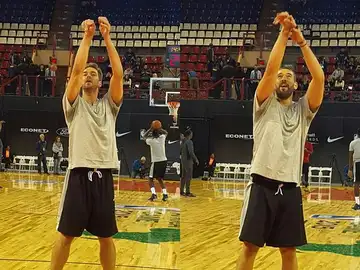 Los hermanos Gasol, preparando el partido de África Los hermanos Gasol, preparando el partido de África