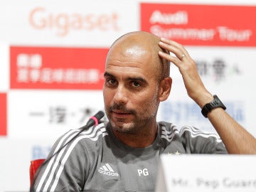 Guardiola en sala de prensa