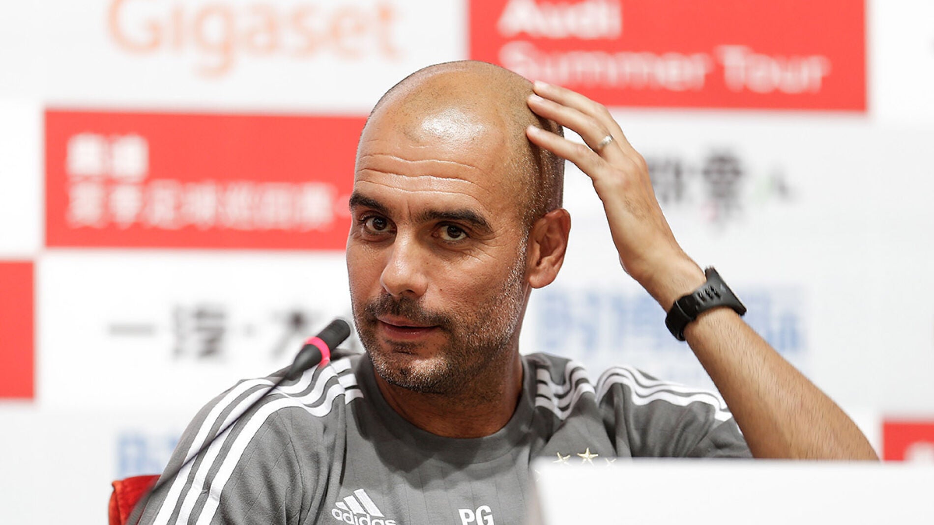 Guardiola en sala de prensa