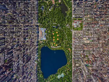 Vista aérea de Central Park, Nueva York Vista aérea de Central Park, Nueva York