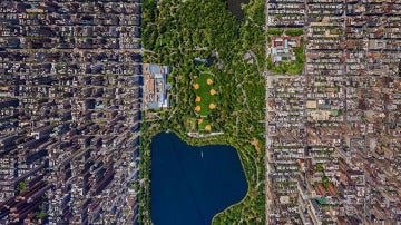 Vista aérea de Central Park, Nueva York
