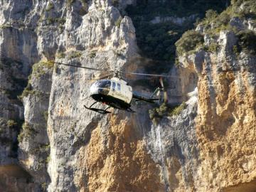 La Guardia Civil durante la búsqueda del barranquista