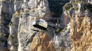La Guardia Civil durante la búsqueda del barranquista