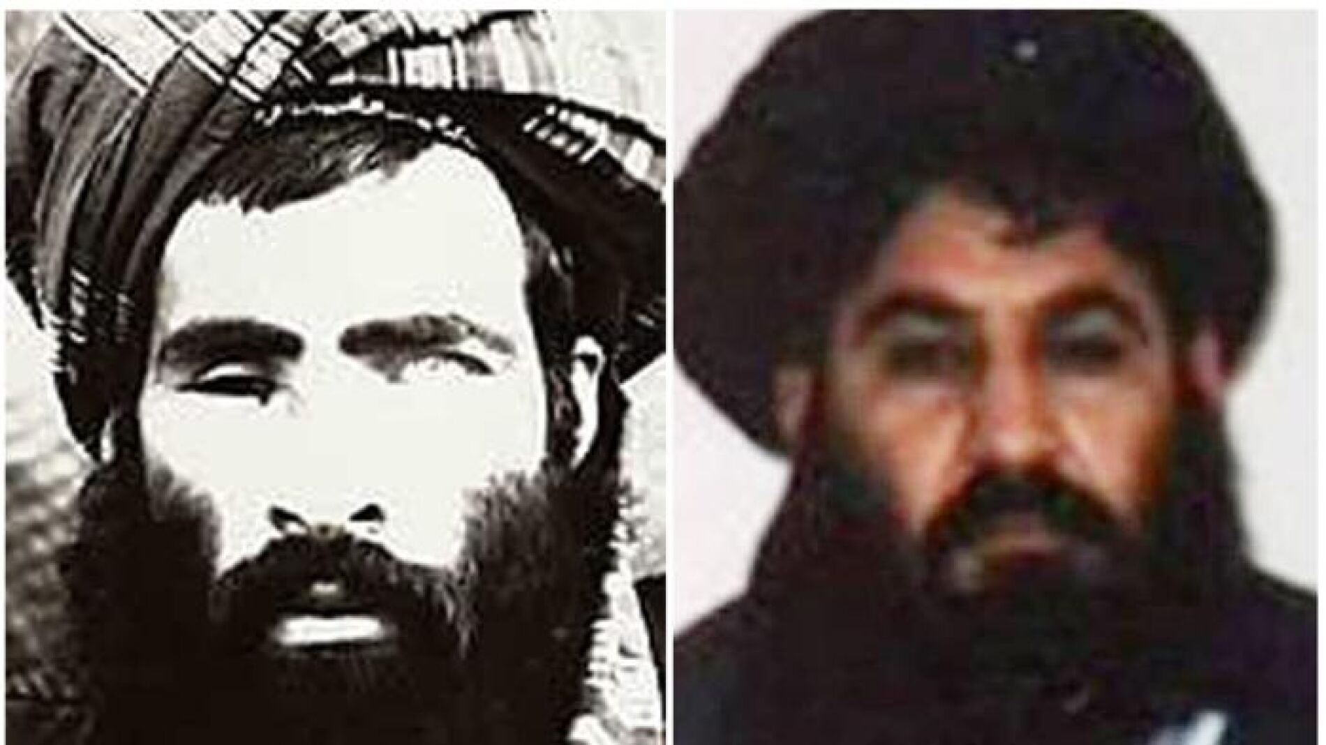 El mul&aacute; Omar y su sucesor, el mul&aacute; Ajtar Mansur