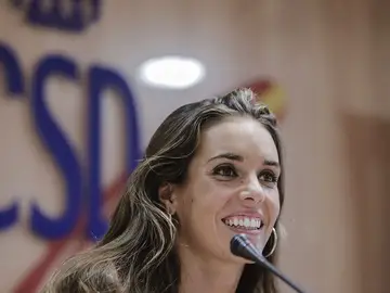Ona Carbonell, durante la rueda de prensa Ona Carbonell, durante la rueda de prensa