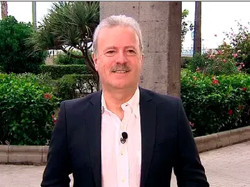 El periodista Manuel Campo Vidal durante una entrevista en Espejo Público El periodista Manuel Campo Vidal durante una entrevista en Espejo Público