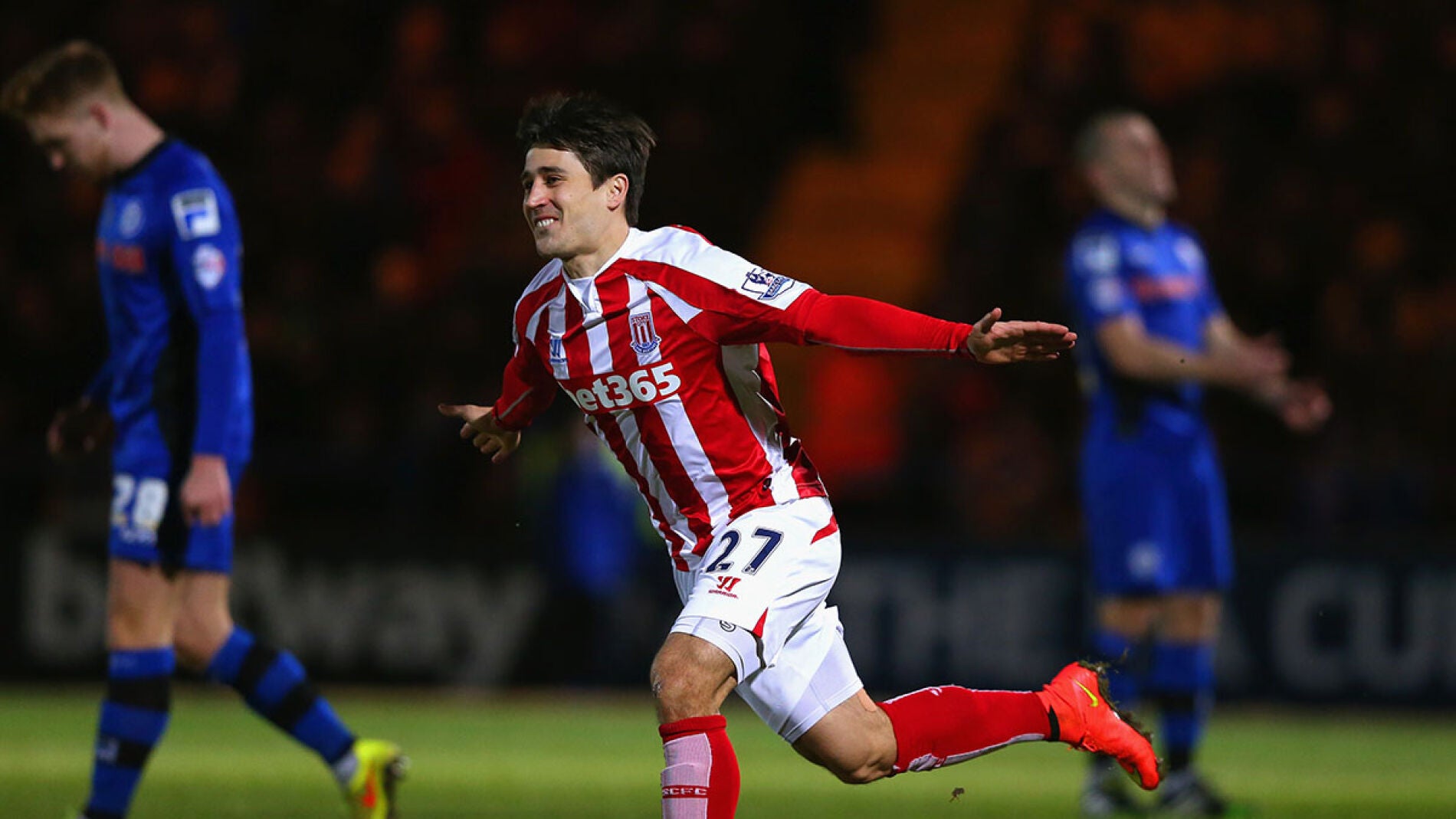 Bojan celebra un gol con el Stoke
