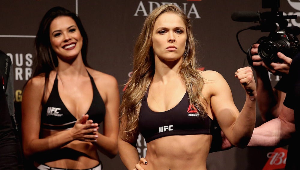 Ronda Rousey, durante un pesaje