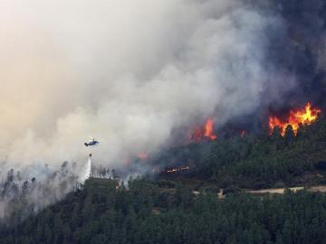 Incendio en la Sierra de Gata