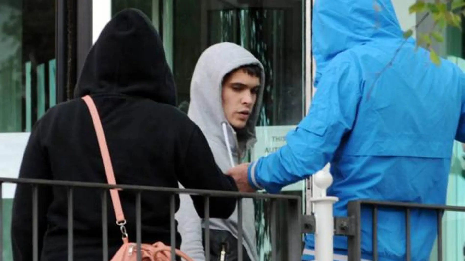 Thomas Hill al llegar al tribunal para la sentencia Thomas Hill al llegar al tribunal para la sentencia