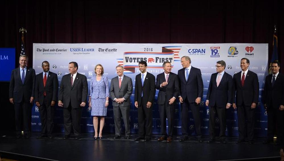 Los diez candidatos republicanos que han participado en el debate.
