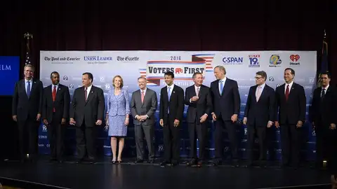 Los diez candidatos republicanos que han participado en el debate. Los diez candidatos republicanos que han participado en el debate.