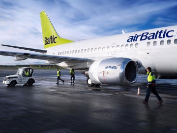 Un avión de la compañía Air Baltic