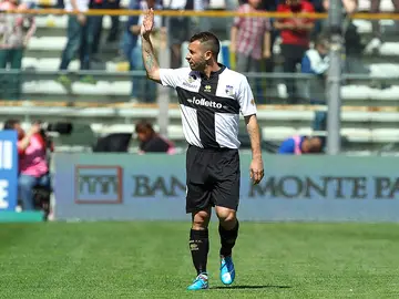 Cassano, en un partido con el Parma Cassano, en un partido con el Parma