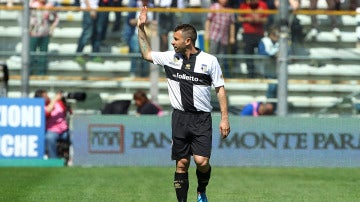 Cassano, en un partido con el Parma