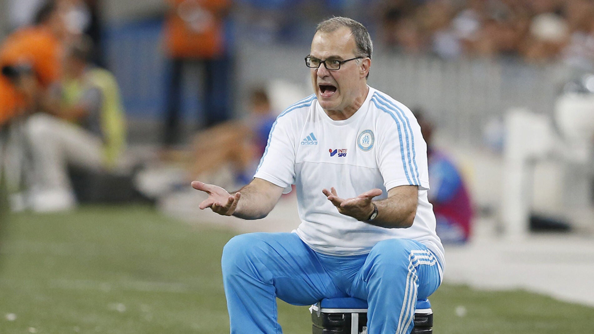 Bielsa, en su &uacute;ltimo partido como entrenador del Marsella