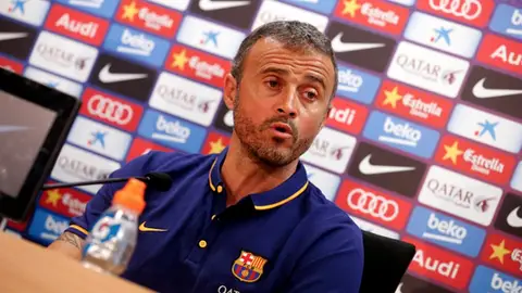 Luis Enrique en rueda de prensa Luis Enrique en rueda de prensa