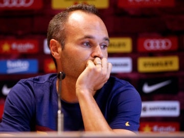 Iniesta, en rueda de prensa