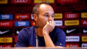 Iniesta, en rueda de prensa