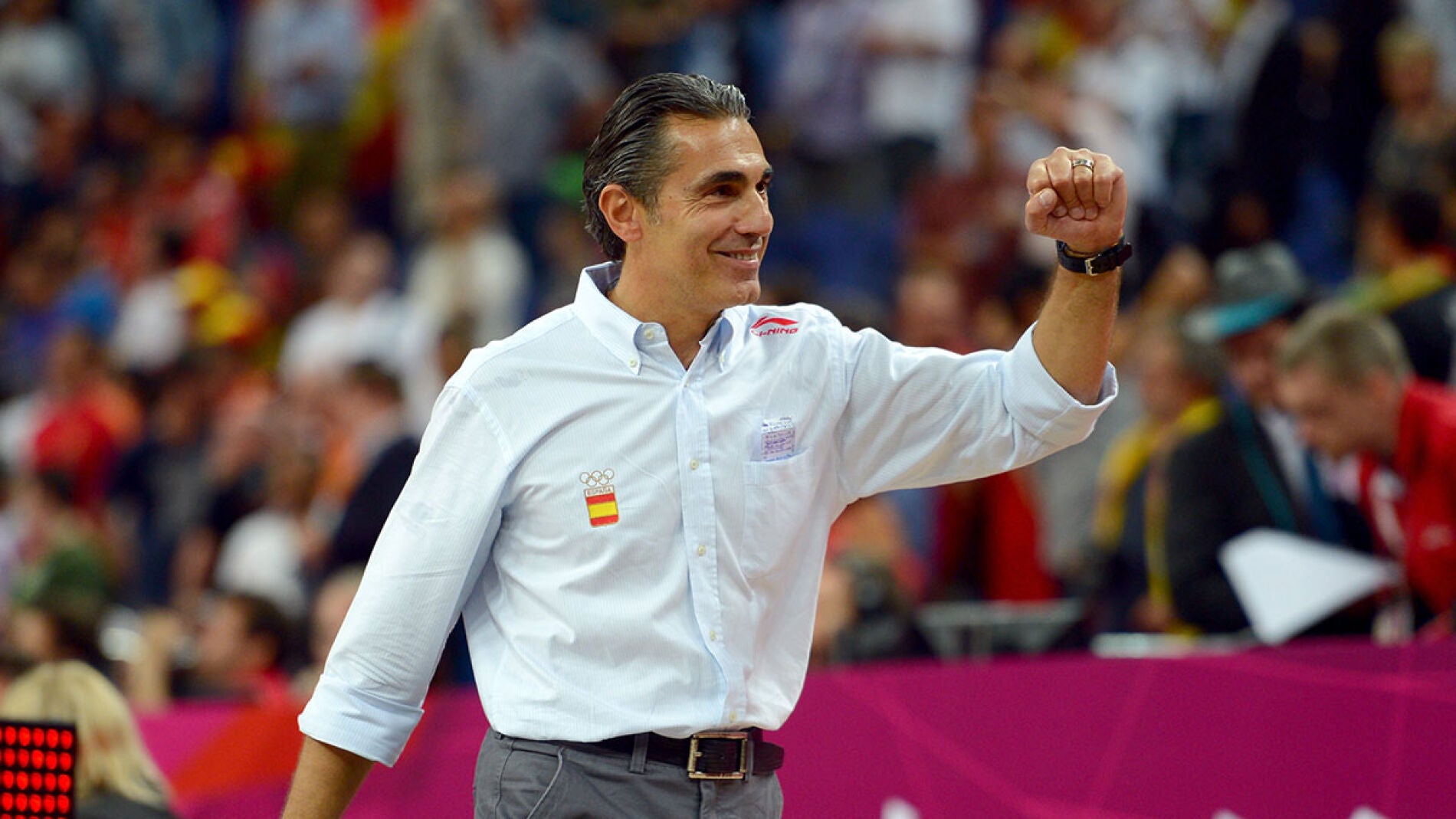 Scariolo durante un partido con la selecci&oacute;n espa&ntilde;ola de baloncesto