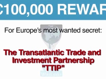 Campaña de Wikileaks para conseguir el documento del TTIP