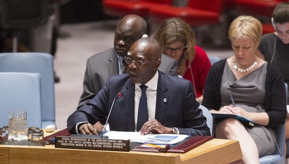 Babacar Gaye poco antes de anunciar su dimisión