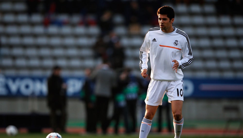 Enzo Zidane en un entrenamiento previo a un partido