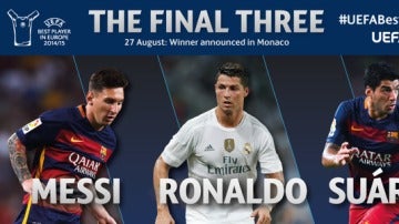 Los tres nominados al jugador UEFA
