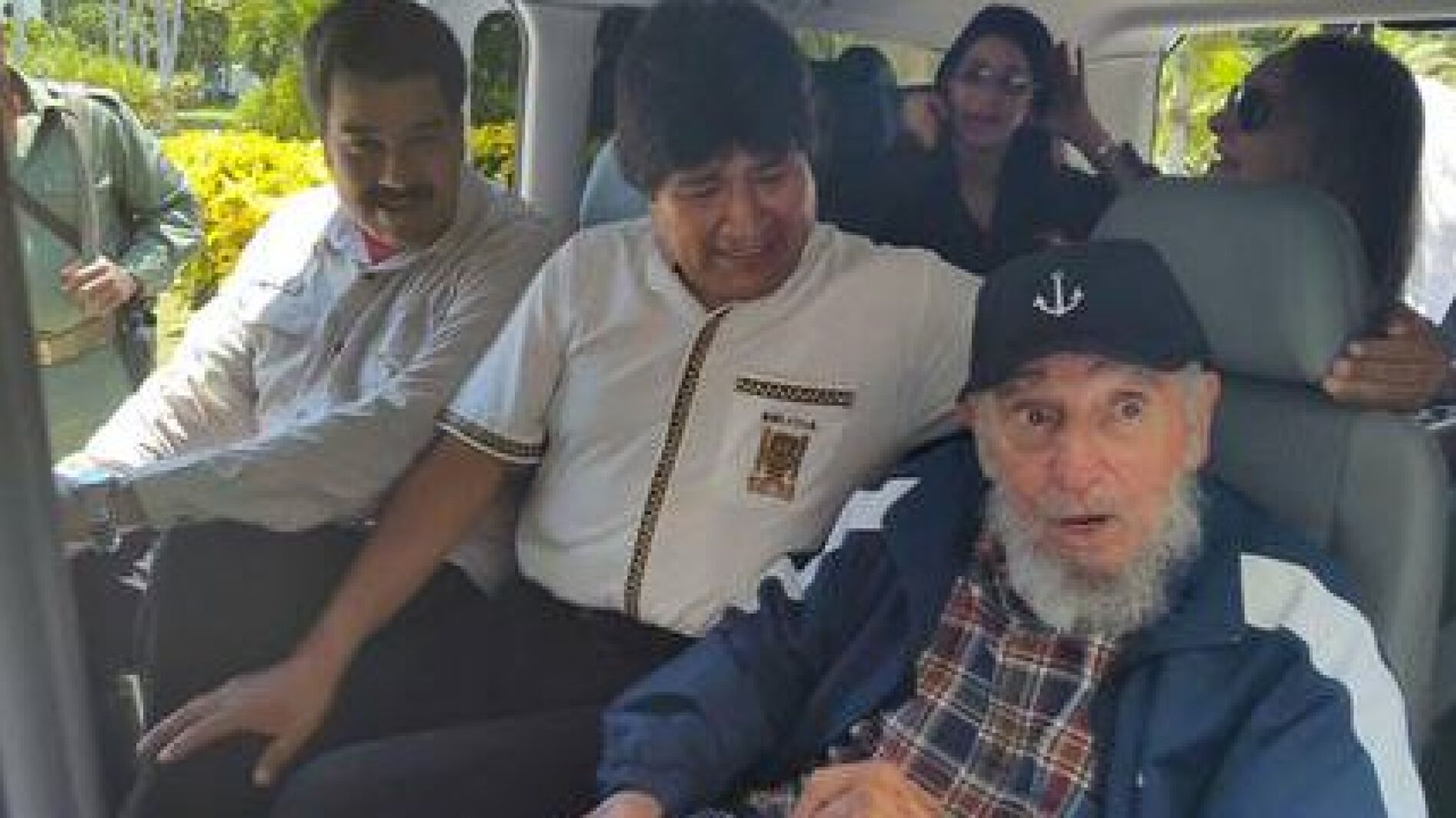 Castro con Morales y Maduro