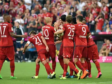 Los jugadores del Bayern celebran un gol Los jugadores del Bayern celebran un gol