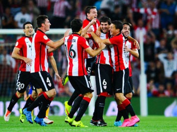 El Athletic al barcelona en la ida de la Supercopa de España