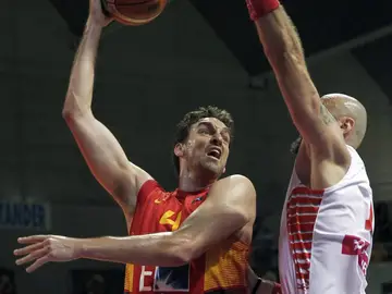 Gasol, en un partido con España Gasol, en un partido con España