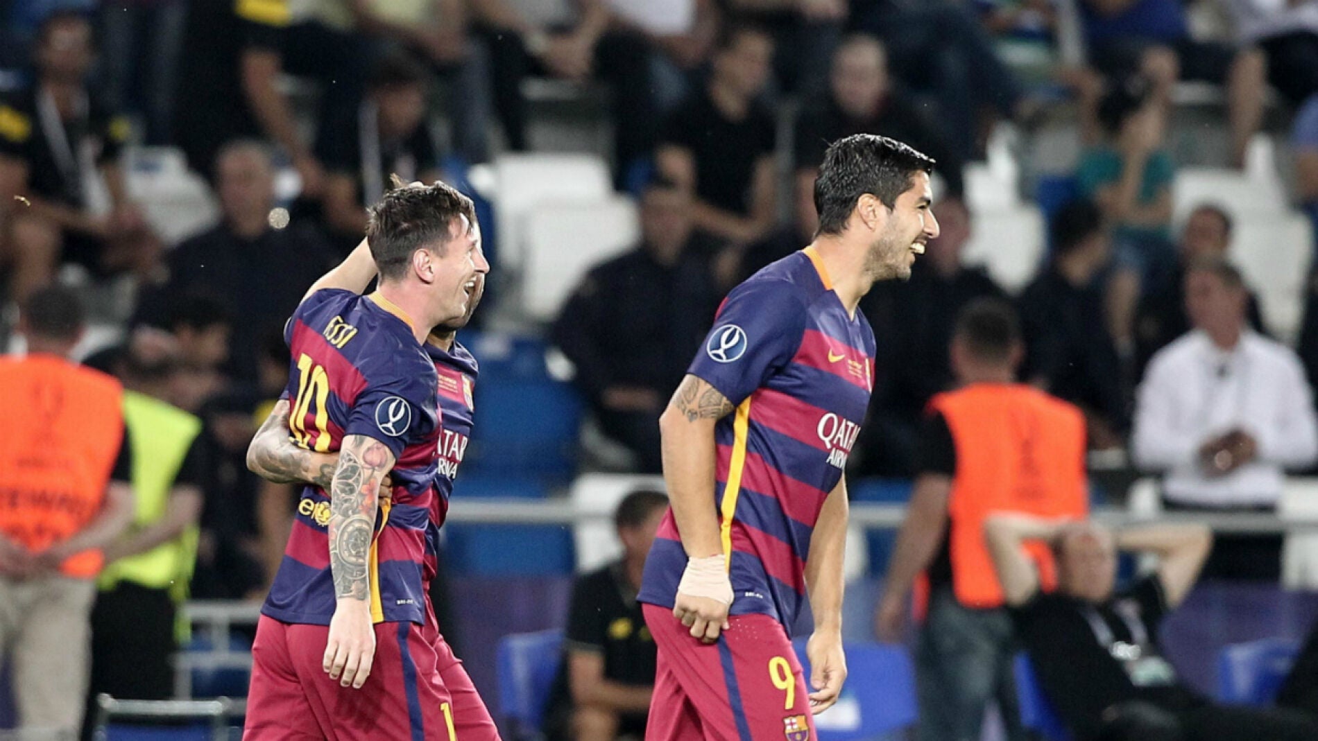 Messi, con Luis Su&aacute;rez