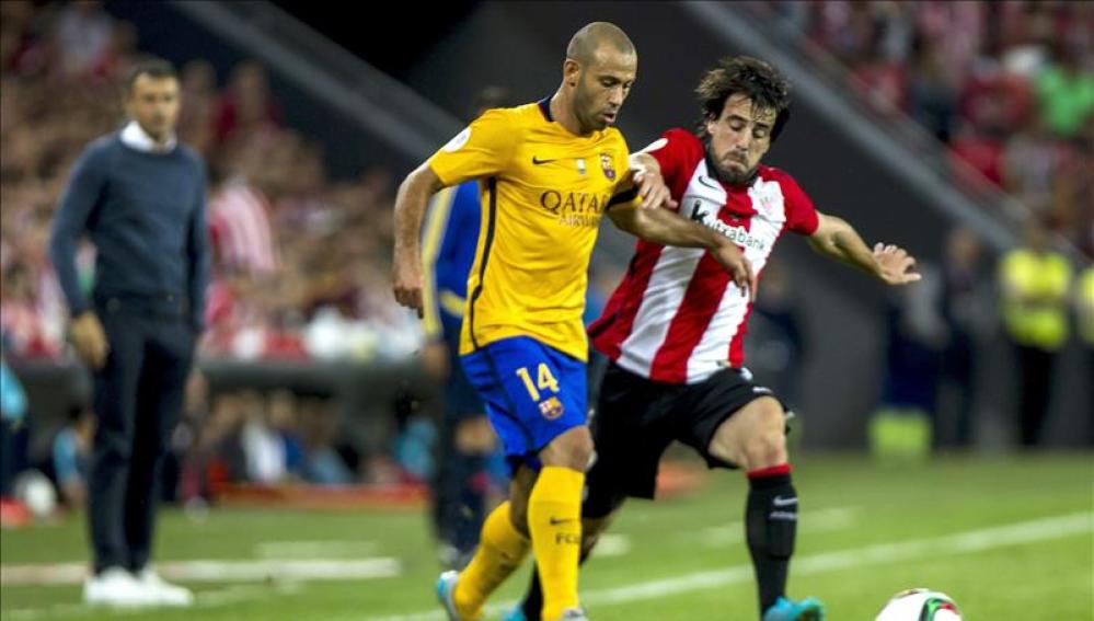 - El centrocampista del Barcelona Javier Mascherano se mostró dolido por la goleada
